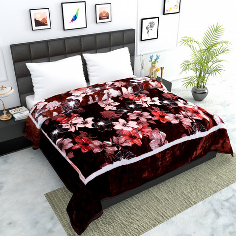 Aorihome Printed Single Mink Blanket for AC Room