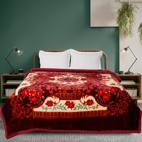 Signature Floral Double Mink Blanket for Heavy Winter Buy
