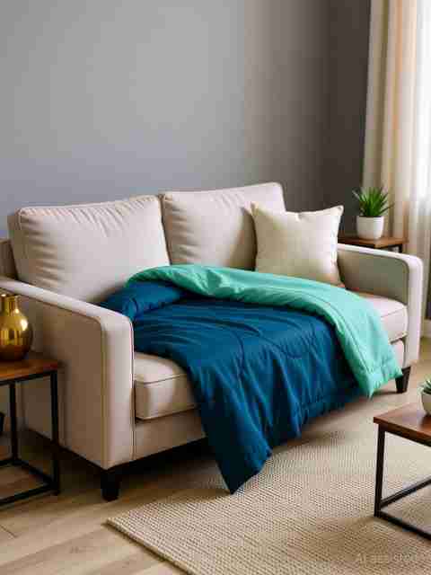 KEA Solid Double Comforter for Heavy Winter (Microfiber, Teal Green, Aqua Blue) - Image 5