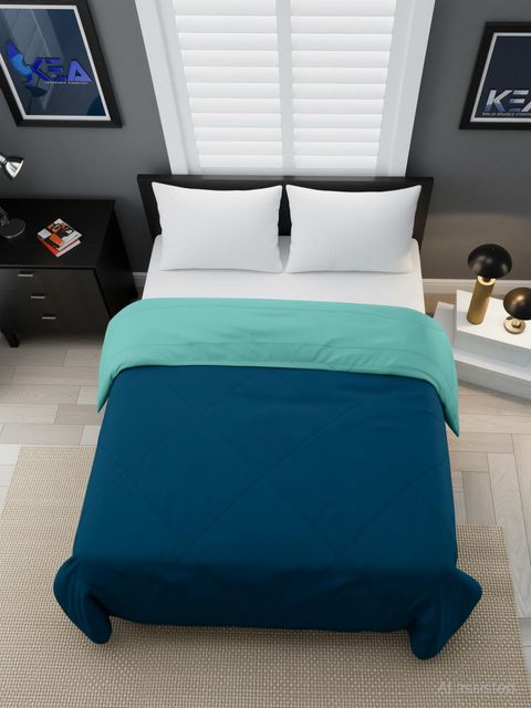 KEA Solid Double Comforter for Heavy Winter (Microfiber, Teal Green, Aqua Blue) - Image 6