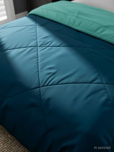 KEA Solid Double Comforter for Heavy Winter (Microfiber, Teal Green, Aqua Blue) - Image 7