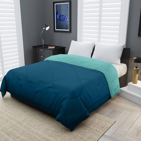 KEA Solid Double Comforter for Heavy Winter (Microfiber, Teal Green, Aqua Blue) - Image 8