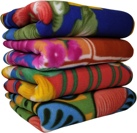 JP SHINE Printed Single Fleece Blanket for AC Room