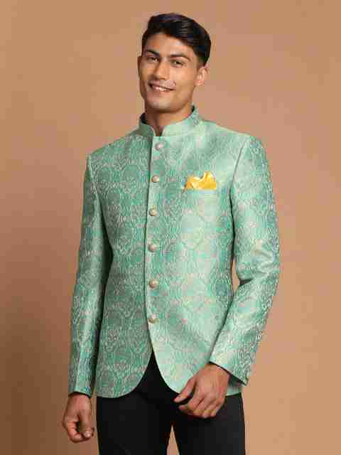 VASTRAMAY Woven Mandarin Festive Men Blazer - Buy VASTRAMAY