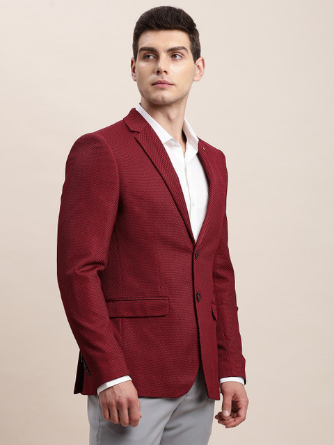 TURTLE Self Design Single Breasted Casual Men Blazer Buy TURTLE