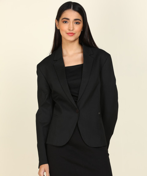 Park Avenue Women Self Design Single Breasted Casual Women Blazer