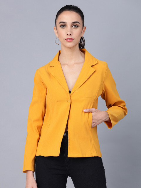 HRIKSHIKA FASHION Solid Single Breasted Casual Women Blazer