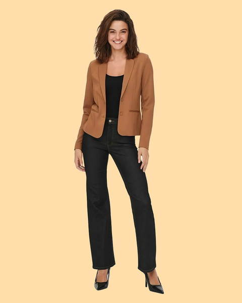 Rocksy Solid Single Breasted Casual Women Blazer Buy Rocksy