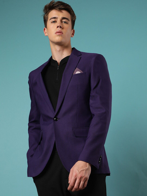 Rare Rabbit Lavender Colour Blazer Rare Rabbit Solid Single