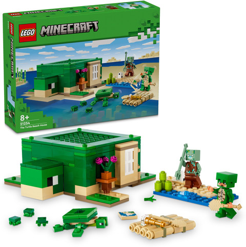 LEGO Minecraft The Turtle Beach House Model 21254 234 Pieces)