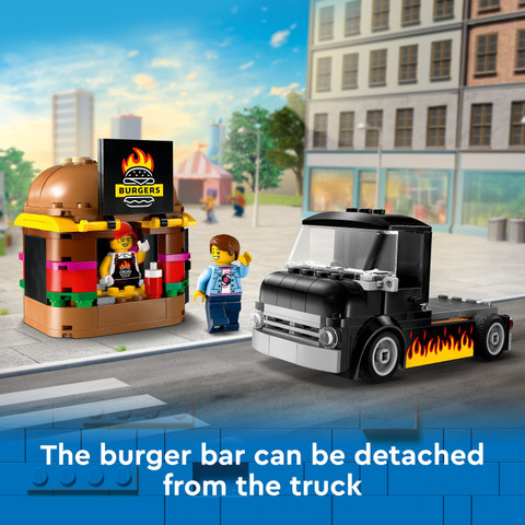 LEGO City Burger Truck Toy Building Set 60404 (194 Pieces) City
