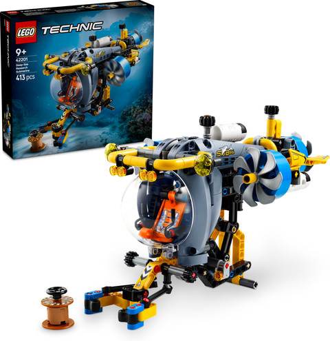 LEGO Technic Deep-Sea Research Submarine Toy Set 42201 (413 Blocks)