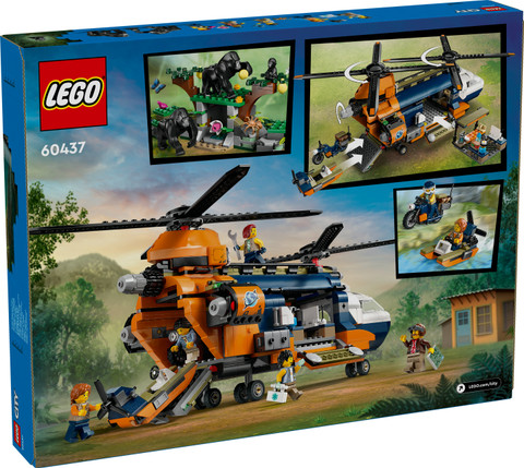 LEGO City Jungle Explorer Helicopter at Base Camp Set 60437 881 Blocks)
