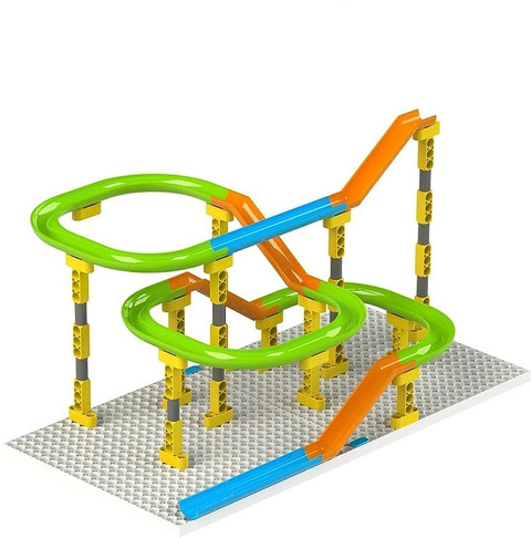 blix Marble Run-1 Plastic Marble Tracks for Kids STEM Toy 118 Pieces