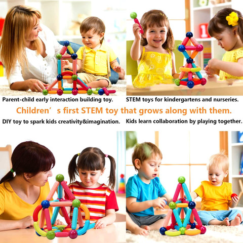 Stem Toys For Child Engineering Toys Toyden Magnetic Sticks 96 Pcs