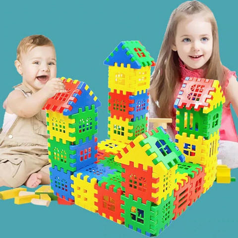 FTAFAT Happy House Building Blocks, Learning/Educational Puzzle Toy,Best  Gift for Kids