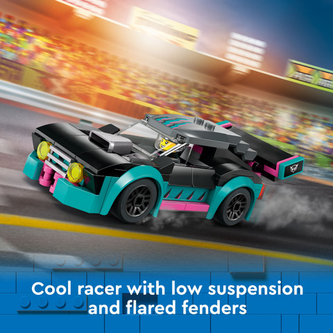 LEGO City Race Car and Car Carrier Truck Building Toy 60406 (328 Pieces)