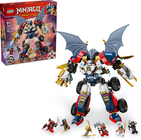 EN Eureka 4枚セット Legends LEGO NINJAGO Zanes Ultra Combiner Mech Toy 4-in-1 Building