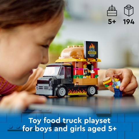 LEGO City Burger Truck Toy Building Set 60404 (194 Pieces)