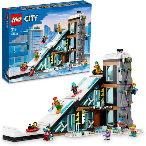 LEGO City Ski and Climbing Center 60366 Building Toy Set (1,054 Pieces)