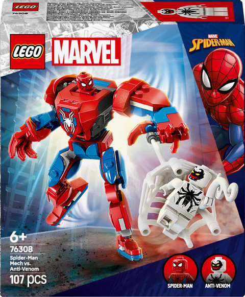LEGO Marvel Spider-Man Mech Buildable Toy Figure Set