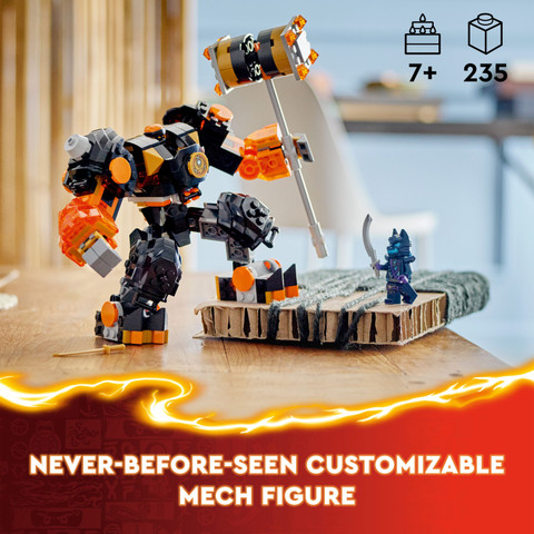 LEGO NINJAGO Cole's Elemental Earth Mech Toy 71806 235 Pieces