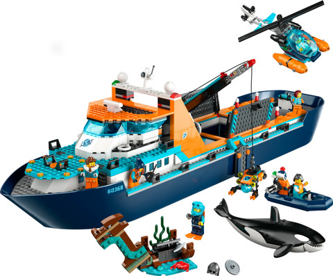 LEGO City Arctic Explorer Ship 60368 Building Toy Set (815 Pieces