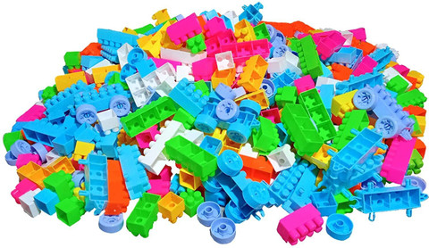 Pulsbery 200PCS DIY Creative Game Kids Brick Large Particl