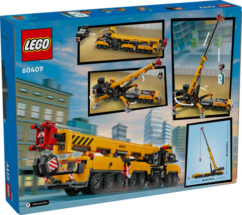 LEGO City Yellow Mobile Construction Crane Toy Set 60409 1116