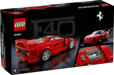 LEGO Speed Champions Ferrari F40 Supercar Vehicle Toy 76934 (318 Pieces)
