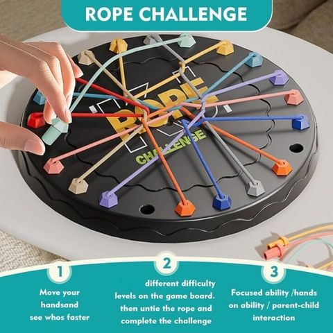 Qruiar Rope Ring Toss Game Round for Kids & Adults, Fun Indoor Outdoor ...