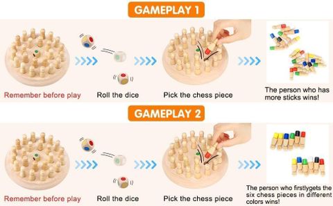 MAITRI ENTERPRISE Wooden Memory Chess Matching Game Family Board Games ...