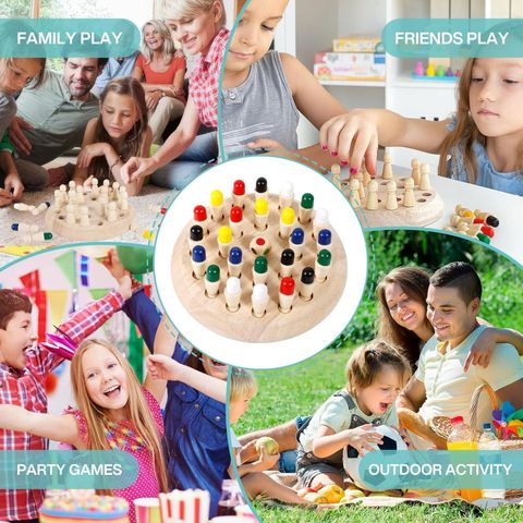 MAITRI ENTERPRISE Wooden Memory Chess Matching Game Family Board Games ...