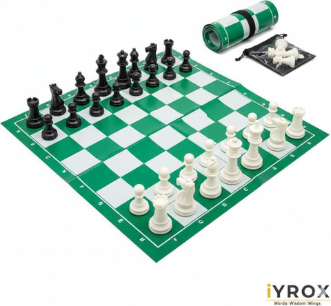 iYROX CHESS Tournament Roll-Up Vinyl Chess Set 8 cm Chess Board
