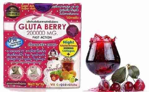 Gluta Berry 200000 MG Fast Action with Vit C+Q10+Glutathione 101% Original Price in India