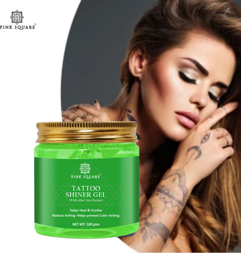 Pink Square Tattoo Shiner Gel with AloeVera Extract Heals Skin Pack 2 of  100G Price in India - Buy Pink Square Tattoo Shiner Gel with AloeVera  Extract Heals Skin Pack 2 of