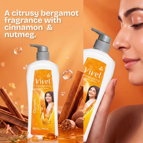 Vivel Glycerin & Honey Moisturizing Body Wash 450ml - Image 7