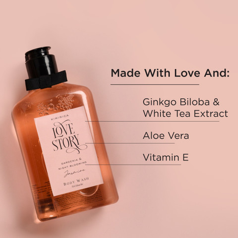 KIMIRICA Love Story Jasmine Shower Gel Winter Body Lotion Duo, 100%  Vegan, Paraben Free