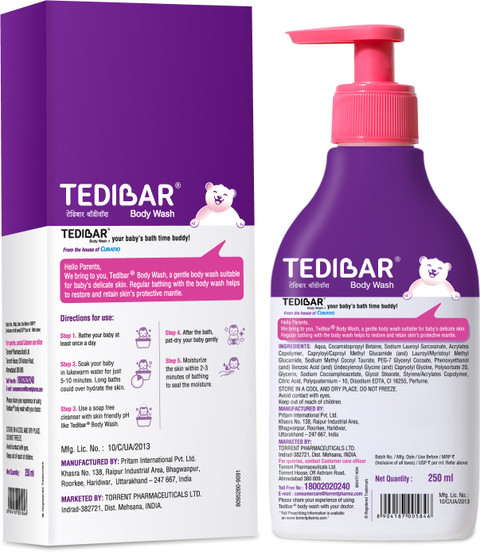 Tedibar Baby Body Wash 250ml x Pack of 2: Buy Tedibar Baby Body