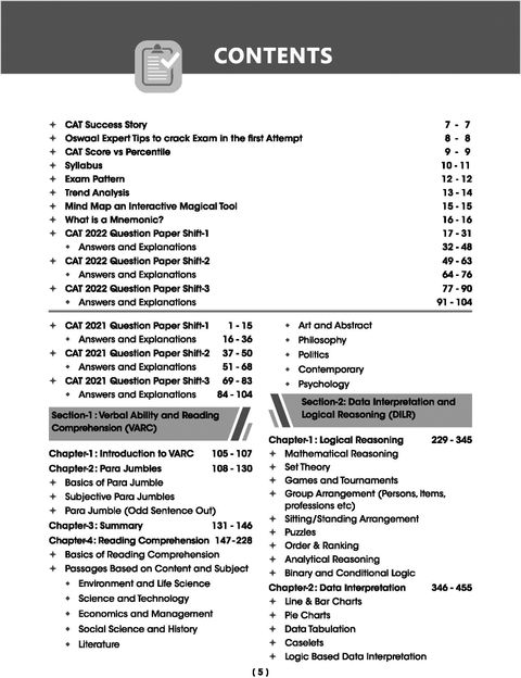 Oswaal CAT 25 Years' Chapter-wise and Topic-wise Solved Papers Question ...