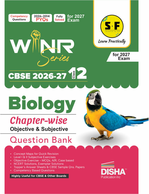Disha WINR Series CBSE 2026-27 Class 12 Biology Chapter-wise Objective & Subjective Question Bank | 9789371866613