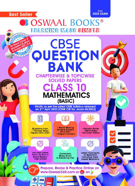 Oswaal Cbse Question Bank Class 10 Mathematics Basic Book Based on ...