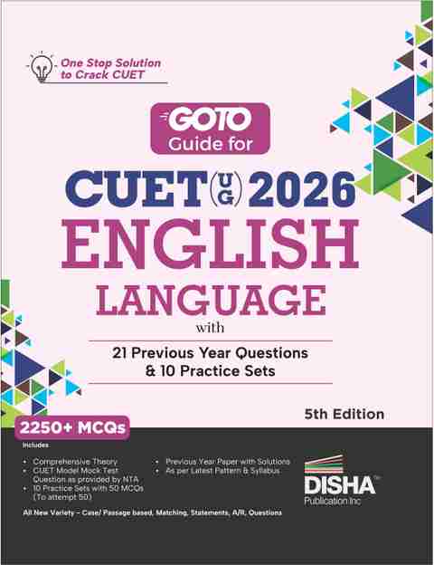 Disha GoTo Guide for CUET (UG) 2026 English Language 2025 with 21 ...