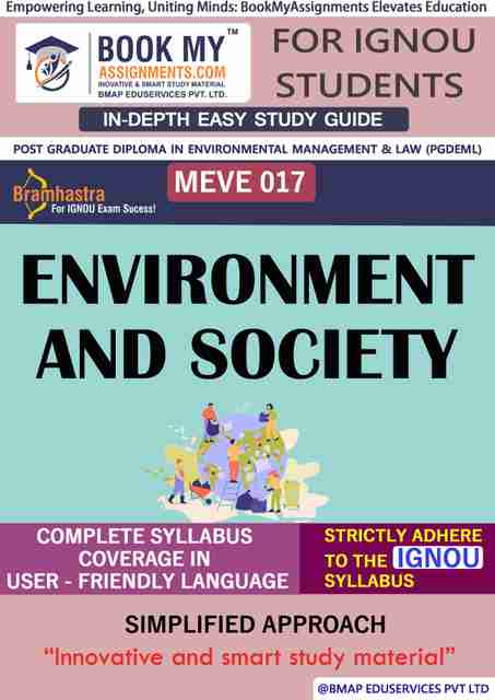 IGNOU MEVE 017 Environment and Society Study Material (In Depth Guide ...