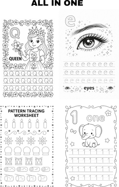 ABCD Writing Practice Book for Kids Ages 3–5 | Capital & Lowercase ...