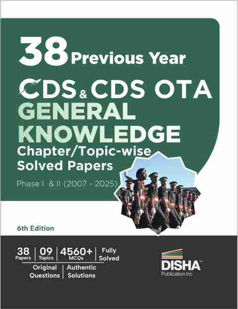 Disha 38 Previous Year CDS & CDS OTA General Knowledge Chapter/Topic ...