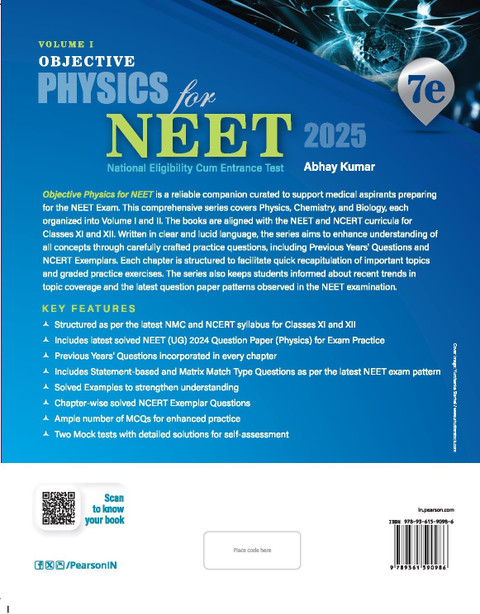 Objective Physics for NEET - Vol I 2025| NMC & NCERT Curriculums|5000 ...