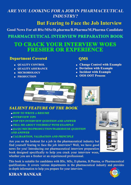 Pharmaceutical Interview preparation Book fresher and experience