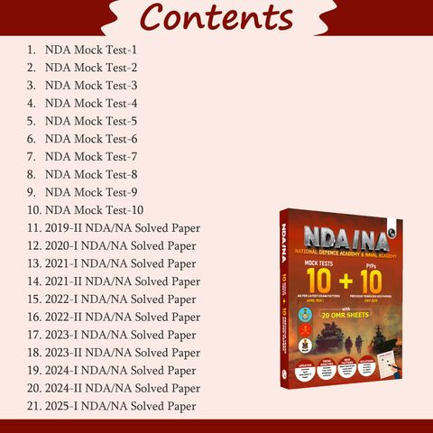 PW UPSC NDA/NA 10 Previous Year Papers (PYQs) & 10 Mock Tests For 2025 ...