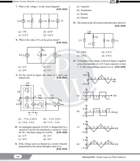 PW UPSC ESE 26 Years PYQs Electrical Engineering Vol 1 & 2, GS ...